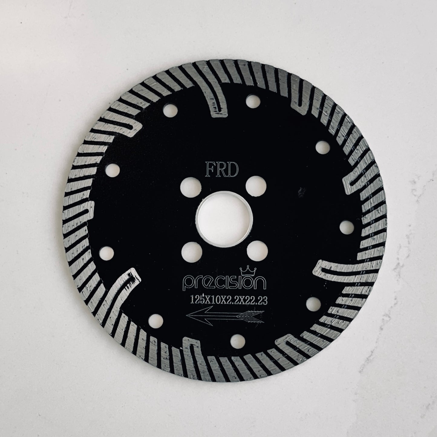 Precision Ceramic Tile Blade 5" Porcelain 125x10x2.2x22.23mm (Black)