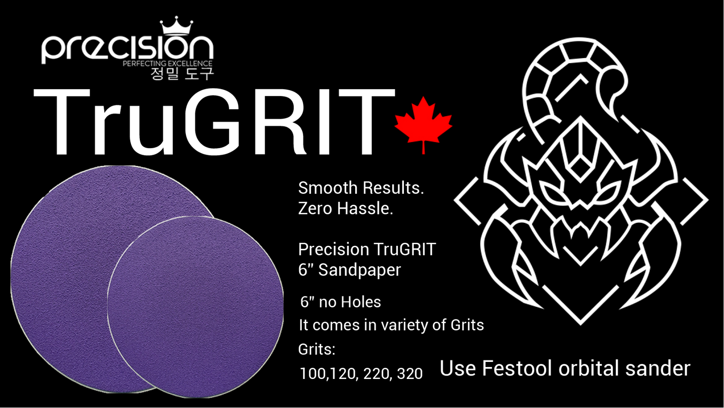 TruGrit 6" 320 - No holes, 100pcs