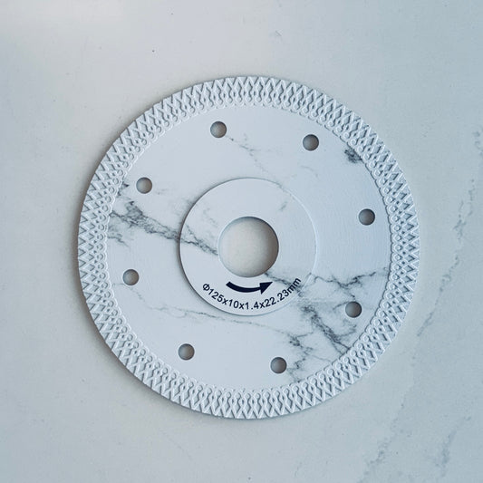 Precision Blade 5" Porcelain 125x10x1.4x22.23mm (White) - Ceramic Tile, Dekton, Quartz, and Aluminum