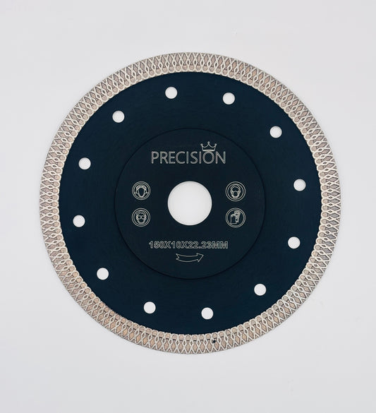Precision Ceramic Tile Blade 6" Porcelain 150 x 10 x 22.23mm (BLACK)